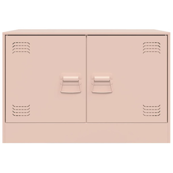 Mueble para TV de acero rosa 67x39x44 cm M 5