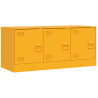Mueble para TV de acero amarillo mostaza 99x39x44 cm 2