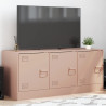 Mueble para TV de acero rosa 99x39x44 cm 1