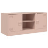 Mueble para TV de acero rosa 99x39x44 cm 2