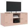 Mueble para TV de acero rosa 99x39x44 cm 4