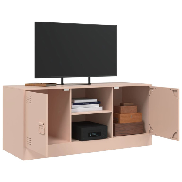 Mueble para TV de acero rosa 99x39x44 cm M 5