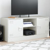 Mueble para TV de acero blanco 99x39x44 cm 1