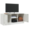Mueble para TV de acero blanco 99x39x44 cm 5