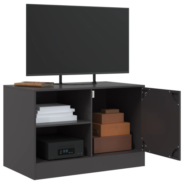 Muebles para TV 2 unidades acero negro 67x39x44 cm M 4