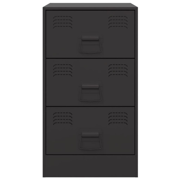 Mesas de cabeceira 2 pcs 34.5x39x62 cm aço preto M 5