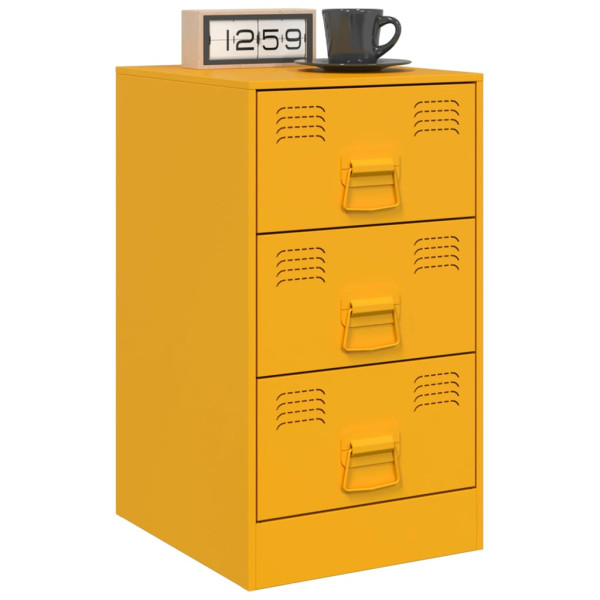 Mesa de cabeceira 34.5x39x62 cm aço amarelo mostarda M 4