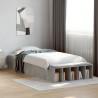 Estructura de cama madera de ingeniería gris hormigón 75x190 cm 3