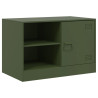 Mueble para TV de acero verde oliva 67x39x44 cm 2