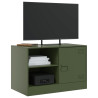Mueble para TV de acero verde oliva 67x39x44 cm 4