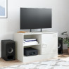 Mueble para TV de acero blanco 67x39x44 cm 3