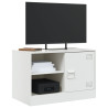 Mueble para TV de acero blanco 67x39x44 cm 4