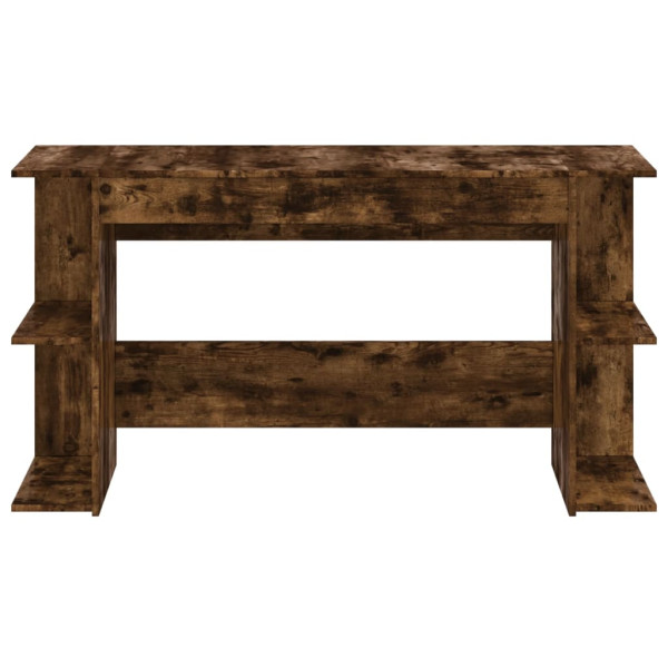 Escritorio madera de ingeniería roble ahumado 140x50x75 cm M 4
