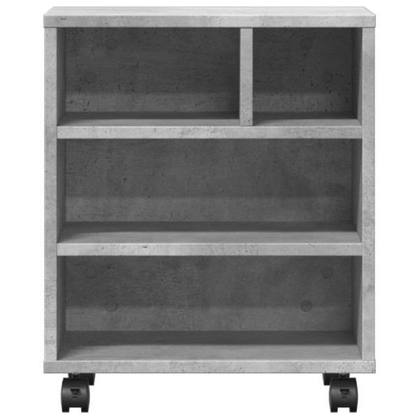 Soporte para impresora con ruedas gris hormigón 41x32x48 cm M 5