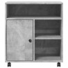 Suporte para impressora com rodas 60x50x67 cm cinzento cimento 5