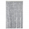 Cortina anti-insetos 118x220 cm chenille cinzento/preto/branco 3