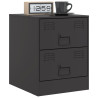 Mesa de cabeceira 34.5x39x44 cm aço preto 4