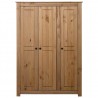 Armario de 3 puertas madera pino Panamá Range 118x50x171.5 cm 2