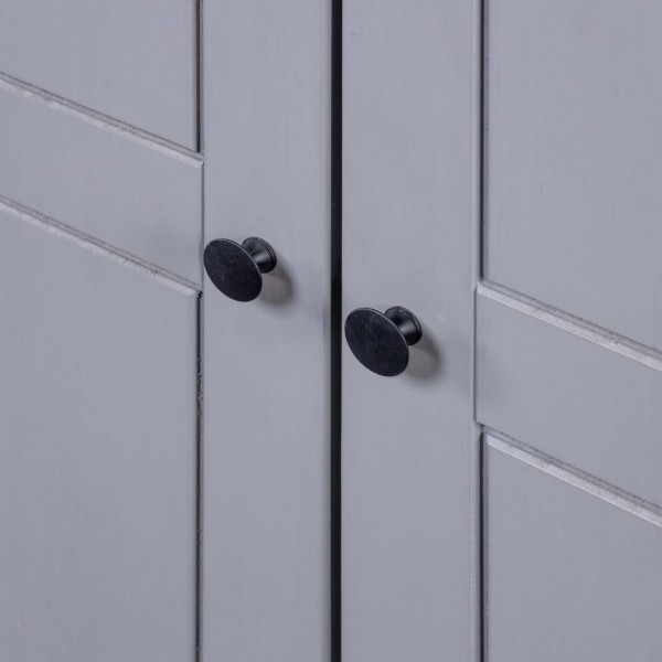 Armario 3 puertas madera pino Panamá Range gris 118x50x171.5cm M 5