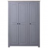 Armario 3 puertas madera pino Panamá Range gris 118x50x171.5cm 2