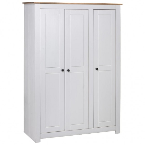 Armario de 3 puertas pino Panamá Range blanco 118x50x171.5 cm D