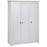 Armario de 3 puertas pino Panamá Range blanco 118x50x171.5 cm 1