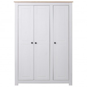 Roupeiro com 3 portas branco 118x50x171.5 cm pinho Panamá H