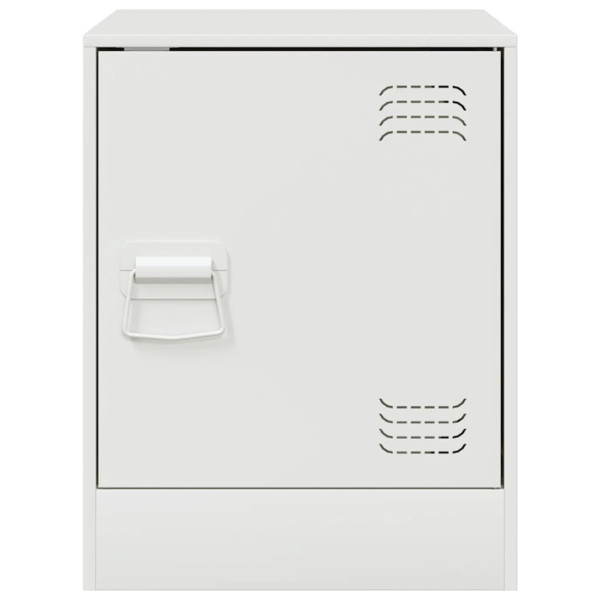 Mesas de cabeceira 2 pcs 34.5x39x44 cm aço branco M 5