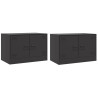 Muebles para TV 2 unidades acero negro 67x39x44 cm 2