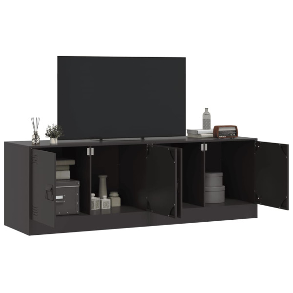 Muebles para TV 2 unidades acero negro 67x39x44 cm M 3