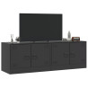 Muebles para TV 2 unidades acero negro 67x39x44 cm 4