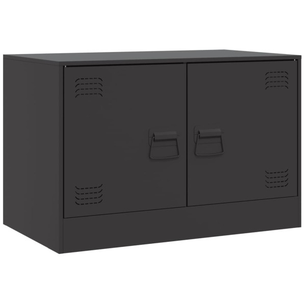 Muebles para TV 2 unidades acero negro 67x39x44 cm M 5