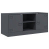 Mueble para TV de acero gris antracita 99x39x44 cm 2