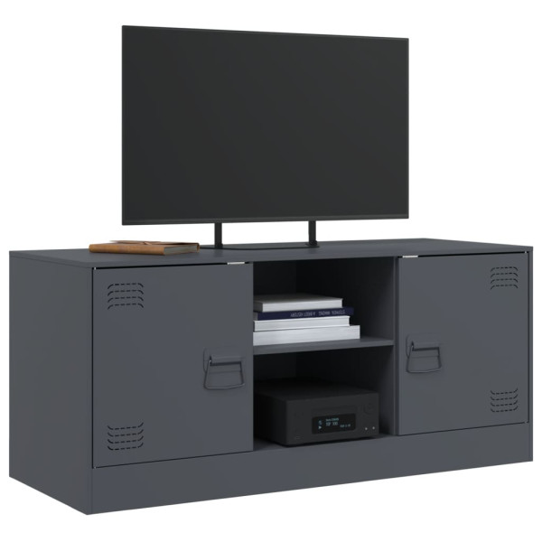 Mueble para TV de acero gris antracita 99x39x44 cm M 4
