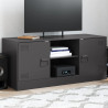 Mueble para TV de acero negro 99x39x44 cm 1