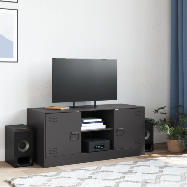 Mueble para TV de acero negro 99x39x44 cm M 3