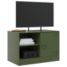 Muebles para TV 2 unidades acero verde oliva 67x39x44 cm 3