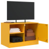 Muebles para TV 2 unidades acero amarillo mostaza 67x39x44 cm 4