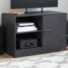 Mueble para TV de acero negro 67x39x44 cm 1