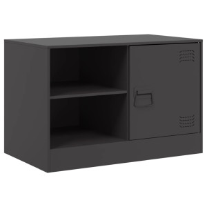 Mueble para TV de acero negro 67x39x44 cm H