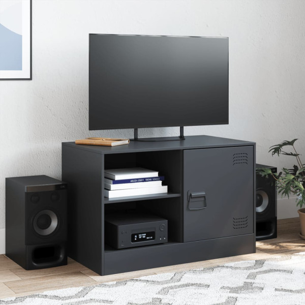 Mueble para TV de acero negro 67x39x44 cm M 3
