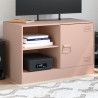 Mueble para TV de acero rosa 67x39x44 cm 1