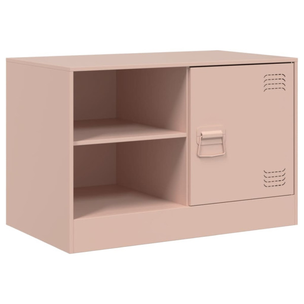 Mueble para TV de acero rosa 67x39x44 cm M 2