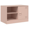 Mueble para TV de acero rosa 67x39x44 cm 2