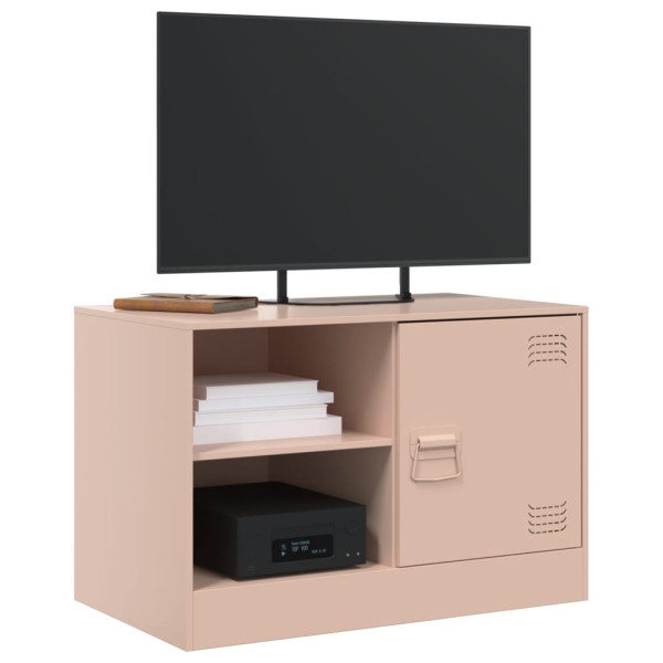 Mueble para TV de acero rosa 67x39x44 cm M 4
