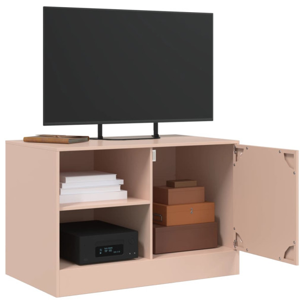 Mueble para TV de acero rosa 67x39x44 cm M 5