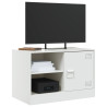 Muebles para TV 2 unidades acero blanco 67x39x44 cm 3