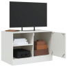 Móveis de TV 2 pcs 67x39x44 cm aço branco 4