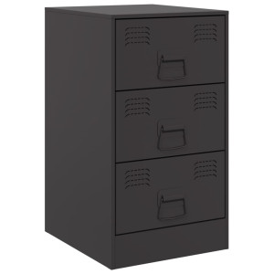 Mesa de cabeceira 34.5x39x62 cm aço preto H