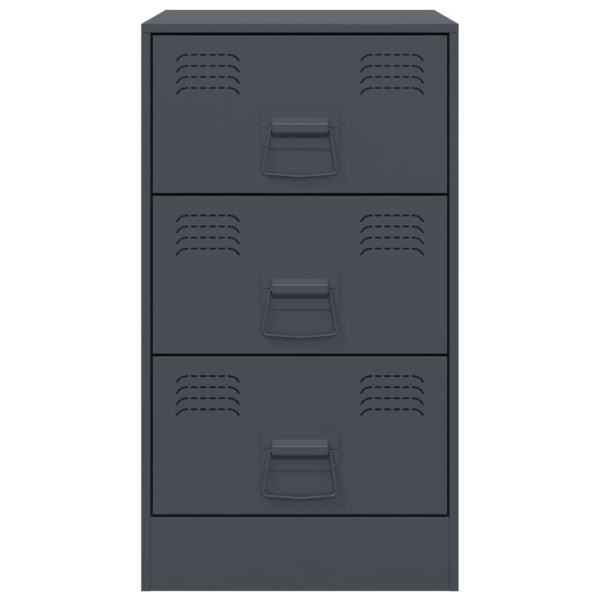 Mesas de cabeceira 2 pcs 34.5x39x62 cm aço antracite M 5